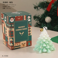 Свеча ароматическая елочная молочно-зеленая