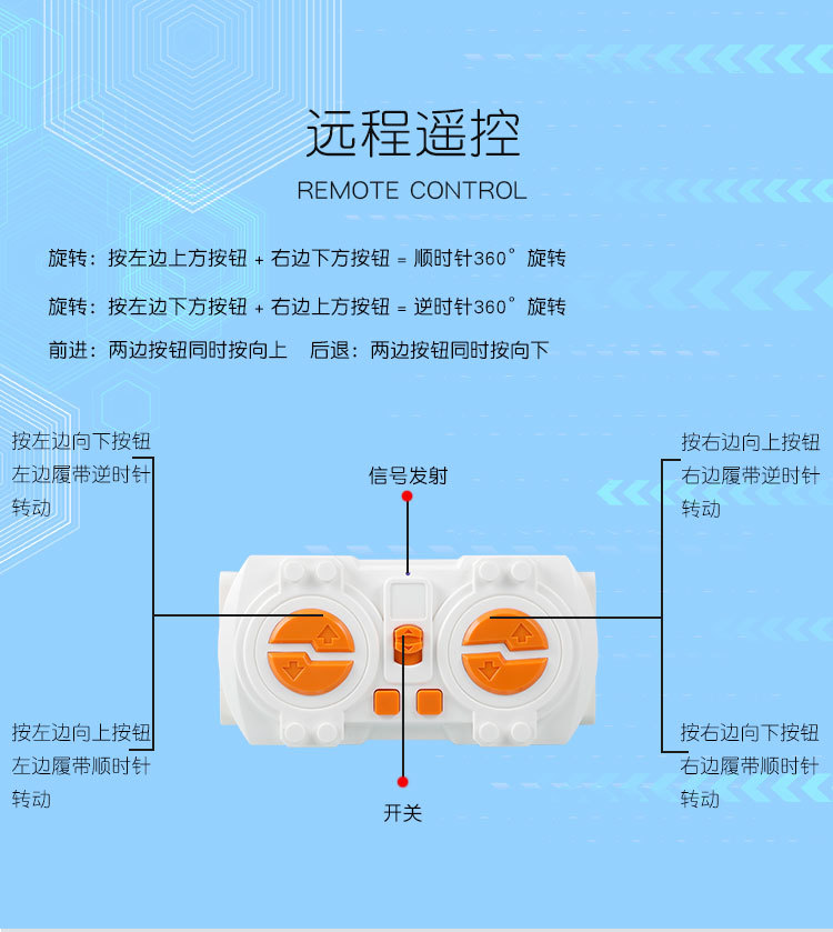 拼装电动航天车遥控编程瓦力机器人兼容乐高拼插积木儿童生日礼物