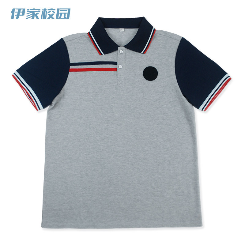 Summer middle school students, junior high school students, high school students, school uniforms, short-sleeved suits, college style summer clothes, British Games class clothes