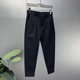 Summer drape men's short suit pants small feet loose harem pants trendy black casual pants hairstylist nine-point pants