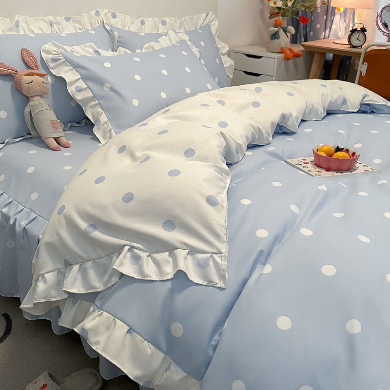 Four sets in Nordic bed in the Princess wind bed sleeve in the summer three suites of bedding for girls