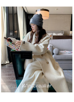 Women's high-end off-season double-sided wool coat