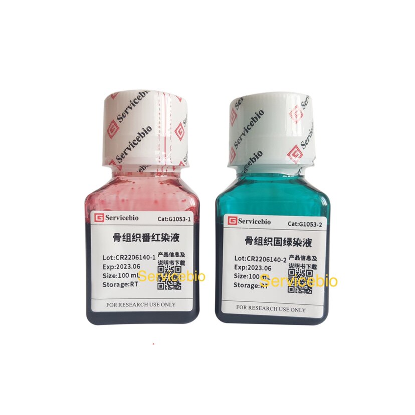 Servicebio骨组织番红固绿染液 骨相关染液 区分软骨组织与骨组织