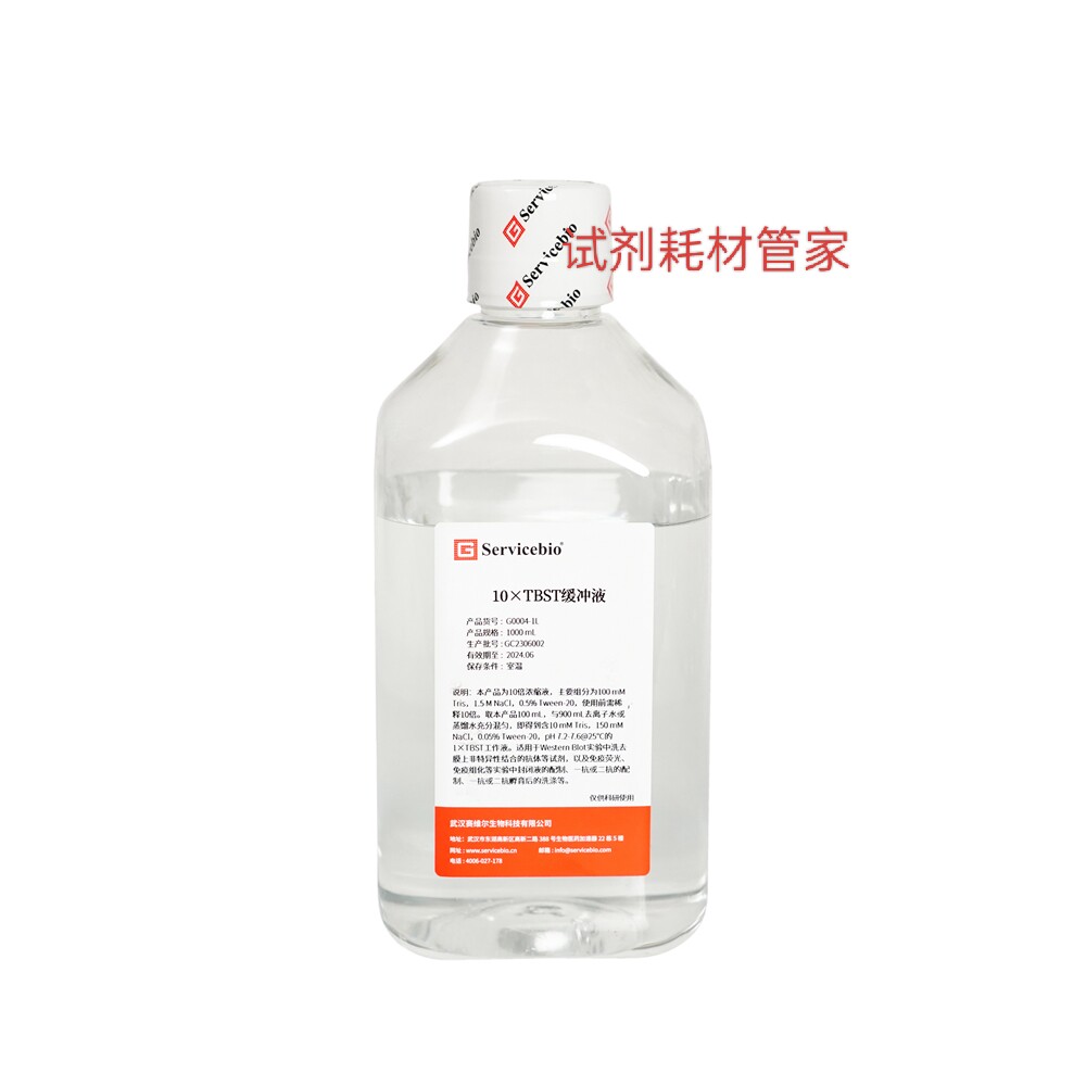 10&times;TBST缓冲液 用于WB实验 免疫荧光、免疫组化等实验封闭液配制