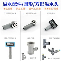 Sink Thickened Overflow Pipe Wash Basin Spillway Accessories Round Spillway Water Hole Square Overflow lengthened side drain