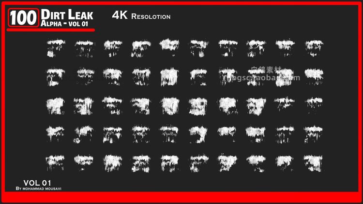 图片[11]-4K污垢zbrush泄漏Alpha纹理sp贴图sd涂抹C4D油刷痕迹blender素材-cg男孩