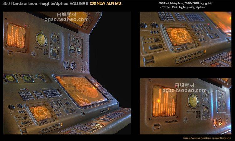 图片[9]-zbrush科幻硬表面alpha阿尔法贴图纹理Substance Painter设计素材-cg男孩