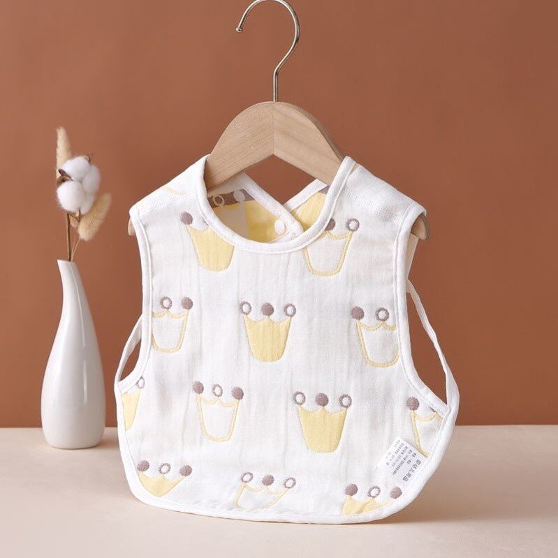 Around Pocket boy Baby Girl Eating Hood Pure Cotton Baby Saliva towel Summer vest-style belly guard against cool deity