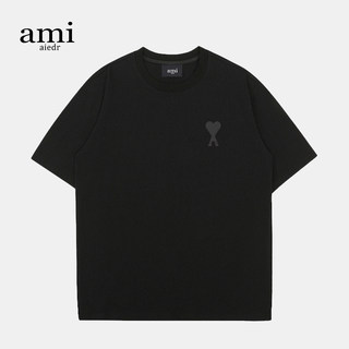 Ami Aiedr Official Short-Sleeved T-Shirt for Men and Women, American Style Summer New Loose Retro Clothing, Couple High Street Top