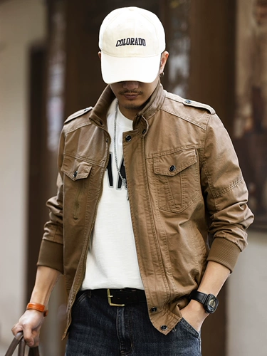 格蓝鹿 Ретро демисезонная куртка для отдыха, в американском стиле, оверсайз