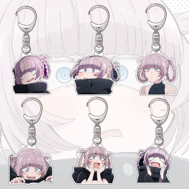 Seven Grass Clover Acrylic Keychain Cute Cartoon Backpack Two-Dimensional Accessory Gift