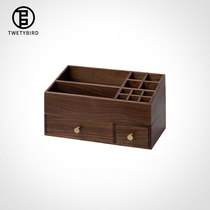 Cosmetics Collection Box of Household Girlfriend Mother Drawer Lipstick Dresser Walnut Wood Chinese