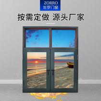 Single open steel fire protection window steel refractory flat open window broken bridge thermal insulation fire protection window engineering fire protection manufacturer