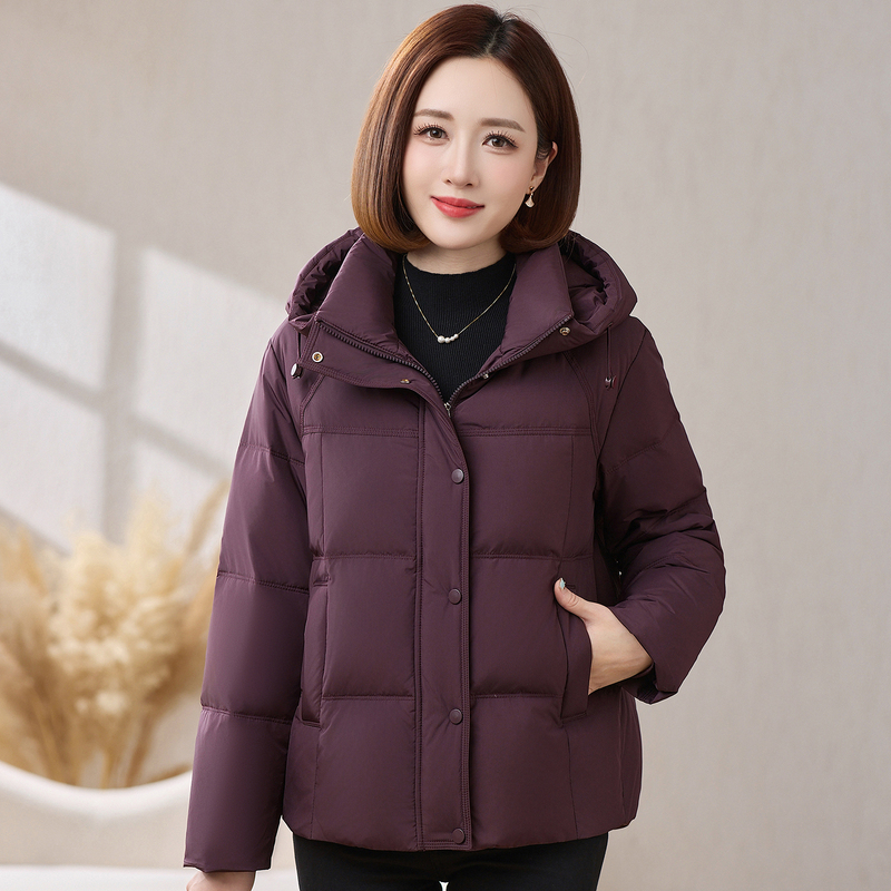 Duck Duck Brand Short down Jacket for Middle-Aged and Elderly Women, Thickened 2026 New Model, Plus-Size Loose Coat for Chubby Moms, Winter Wear