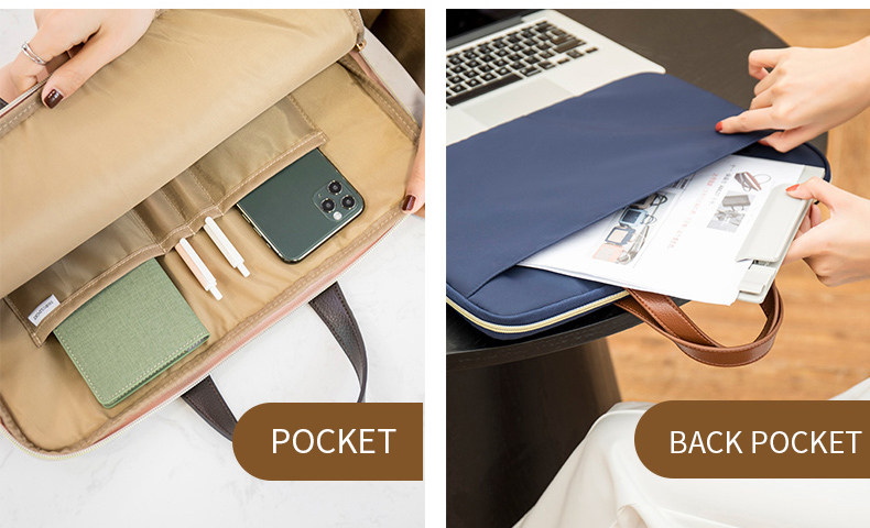 Fashionable Lightweight кожзаменитель Leather Handle Computer Bag Busin 