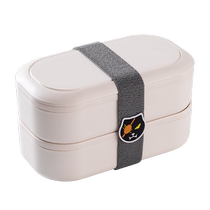 KAKACAT antibacterial lunch box microwaveable Japanese double-layer lunch box sealed separated plastic picnic box