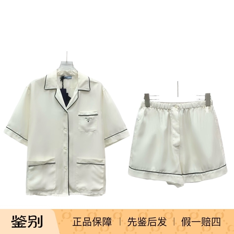 Realdeal Carefully Selects New/Prada Short-Sleeved Shirt and Shorts Set Size M/J37186