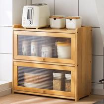 Kitchen storage rack cabinet dish rack with lid for seasoning dishes storage box dust-proof cabinet with door countertop storage cabinet