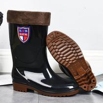 2022 construction site rain boots non-slip low-top short-tube new labor protection mens rubber shoes kitchen waterproof shoes rain boots summer velvet