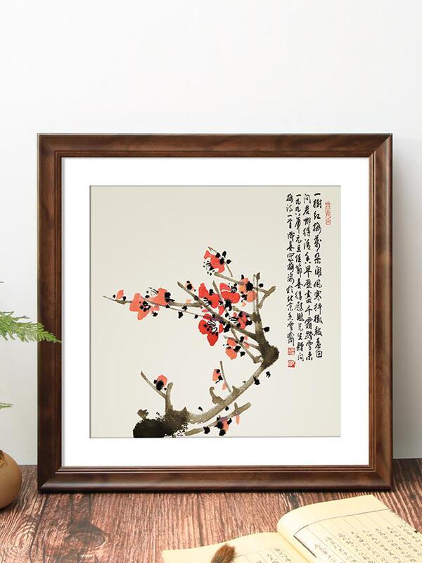 50X50 Picture Frame Chinese Painting Mounting Frame Square Tabletop 33cm Calligraphy and Painting Frame 38cm 50 Picture Frame for Hanging