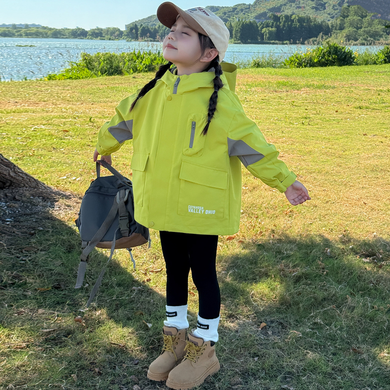 Girls' 3-in-1 Jacket for Spring and Autumn 2026 New Model, Baby's Three-Proof Detachable Top, Children's Windproof Clothing Girls' 3-in-1 Jacket for Spring and Autumn 2026 New Model, Baby's Three-Proof Detachable Top, Children's Windproof Clothing
