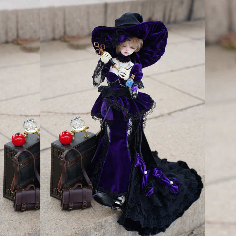 俘获】四分魔女哥特风娃衣，普四/胖四/大四BJD娃衣，神秘魅力无法抵挡