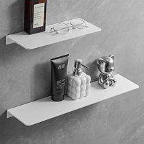 White punch-free bathroom storage rack bathroom mirror in front of the partition shower room storage rack wall cream style