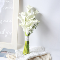 Korean wedding photography props studio photo theme photo personality simulation bride wedding holding flower calla lily