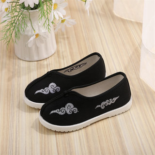 Children's hanfu shoes, ancient costume embroidered shoes, new old beijing antique style boys' baby chinese style table soft sole shoes