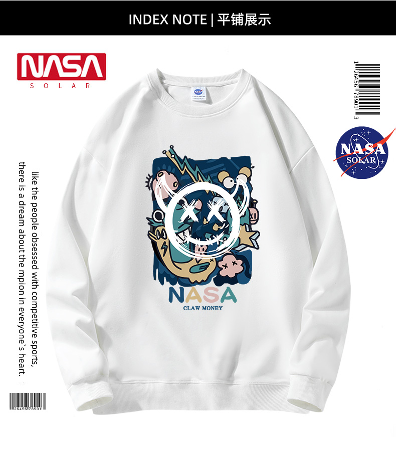 NASA联名款宽松情侣卫衣 图7