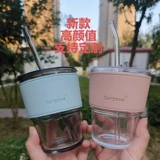 Стеклянная трубочка для влюбленных, чайная чашка, делается под заказ, с печатью вашего логотипа