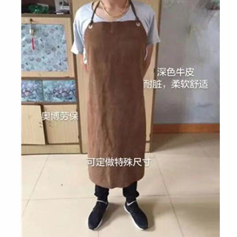 Cowhide apron welder special work clothes wear-resistant heat insulation anti-scald high temperature resistant protective clothing jacket whole leather labor insurance