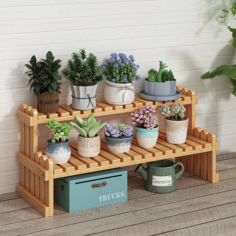 Natural corner flower stand plant corner shelf decoration kindergarten pipe planting plant potted shelf floor vertical
