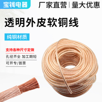 6 square National Standard pure soft copper wire covered plastic transparent conductive tape insulated silicone high voltage grounding lightning protection cable welding machine