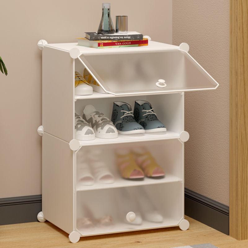 Simple shoe cabinet home economical installation-free shoe box folding college student dormitory narrow shoe rack dust-proof and space-saving