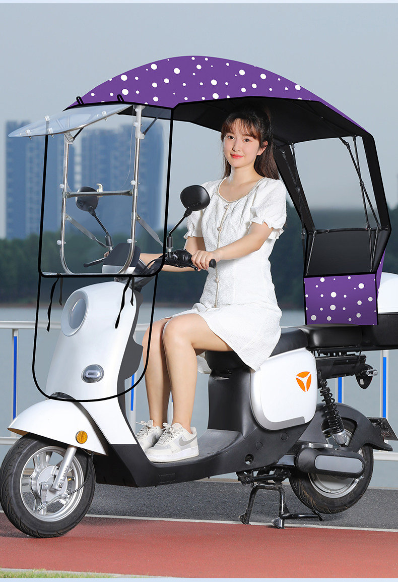 New type electric car canopy new foldable retractable carport battery car awning disassembly motorcycle anti-umbrella