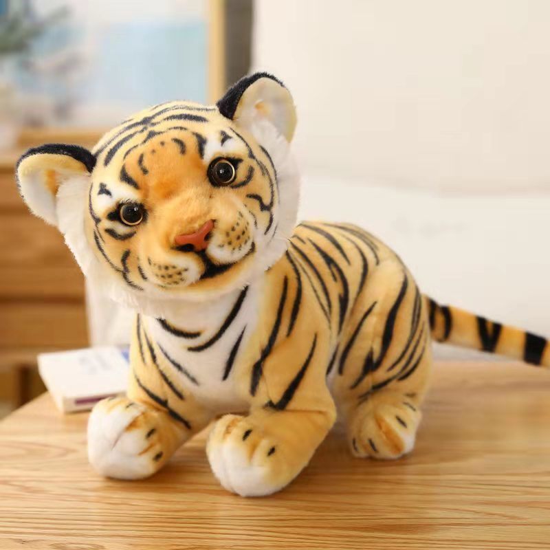 Xinjiang emulation tiger paparazzi mother and son tiger plush toy big number cute tiger cuddle pillow doll mascot