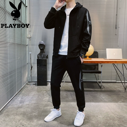 Playboy, мужская толстовка, осенний утепленный зимний комплект для отдыха