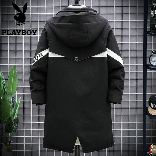Playboy, мужской длинный зимний пуховик, трендовая куртка, средней длины