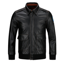 2019 Autumn Leather Leather Leather Clothing Male head Bull Leather Youth Flipped with Locomotive Leather Clothing Mens Jacket Jacket Mens Clothing