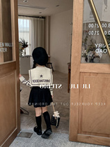 Girls suit 2023 spring new childrens striped shawl knitted sweater foreign style coat pleated skirt two-piece set