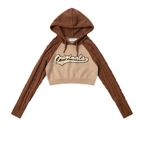 In early spring 2023 new childrens towels embroidered cap head cover and spark retro girl long sleeve knitted sweater