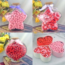 520 lucky stars finished glass bottles handmade finished red five-pointed star bottles lover gifts to express love