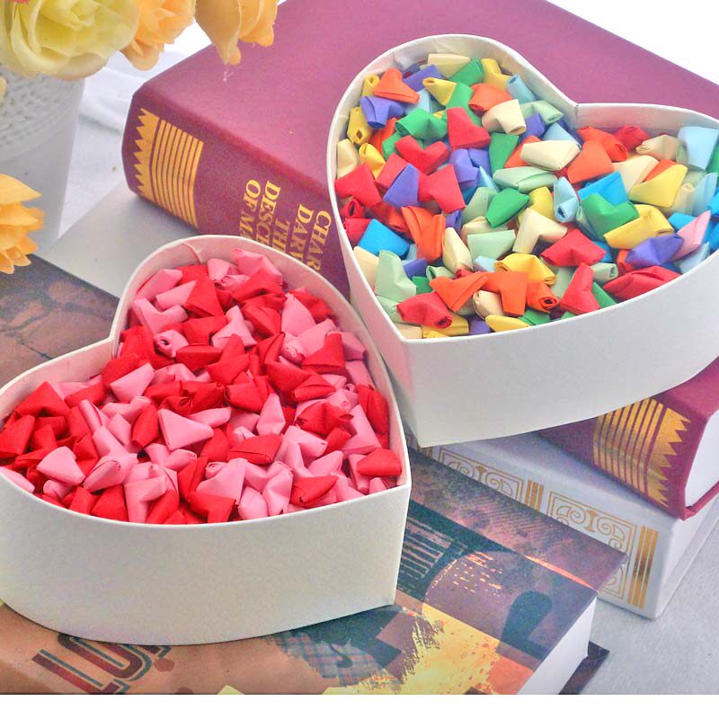 520 Loving Solid Little Peach Hearts Paper Loving Note Loving Big Red Pink Giant Star Paper Suit