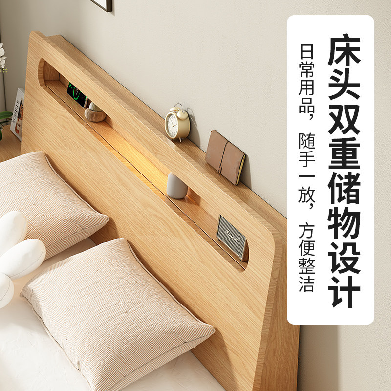 实木床大解析：双人床、单人床、出租屋必备经济型床架全攻略！-板木结合床-淘宝百科网