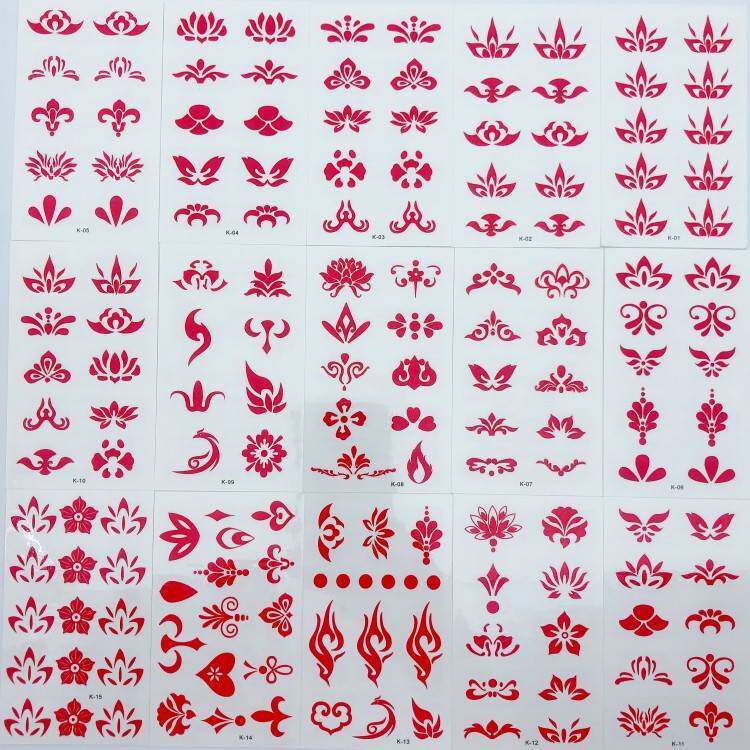 Children's brow with hanfu tattooed with tattooed on girl's ancient style gufeng forehead post girl brain door sticker little girl appliqued with flowers