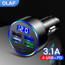 PD USB Car Charger Fast Charging Type C USB Phone Adapter in