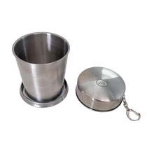 304 stainless steel folding cup camping mountain climbing portable high temperature resistant outdoor travel cup camping small water cup 3842