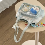 Qianyi волны боли ｜ Оригинальная голубая клетчатая мешка для боли на плече двойной закус