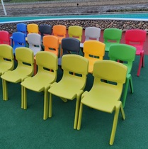 Kindergarten childrens plastic chair thickened plastic childrens backrest chair baby table and chair home student bench